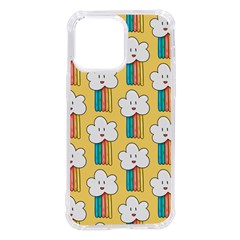 Smile-cloud-rainbow-pattern-yellow Iphone 14 Pro Max Tpu Uv Print Case by pakminggu