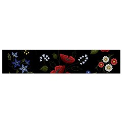 Floral-folk-fashion-ornamental-embroidery-pattern Small Premium Plush Fleece Scarf by pakminggu