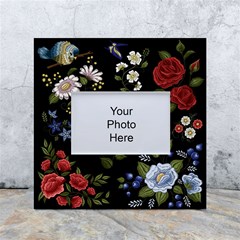 Floral-folk-fashion-ornamental-embroidery-pattern White Box Photo Frame 4  X 6  by pakminggu