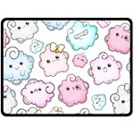 Cute-doodle-cartoon-seamless-pattern Fleece Blanket (Large) 80 x60  Blanket Front