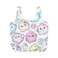 Cute-doodle-cartoon-seamless-pattern Full Print Recycle Bag (M)