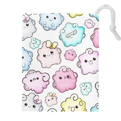 Cute-doodle-cartoon-seamless-pattern Drawstring Pouch (5XL)