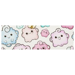 Cute-doodle-cartoon-seamless-pattern Banner and Sign 9  x 3 