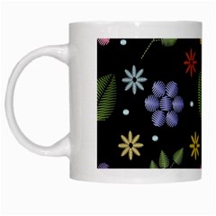 Embroidery-seamless-pattern-with-flowers White Mug by pakminggu