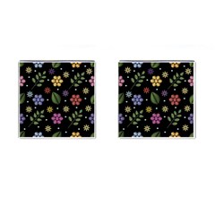 Embroidery-seamless-pattern-with-flowers Cufflinks (square) by pakminggu