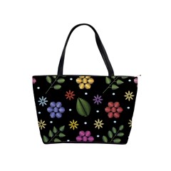 Embroidery-seamless-pattern-with-flowers Classic Shoulder Handbag by pakminggu