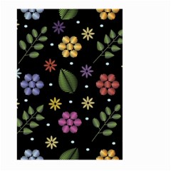 Embroidery-seamless-pattern-with-flowers Large Garden Flag (two Sides) by pakminggu