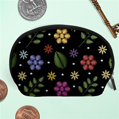 Embroidery-seamless-pattern-with-flowers Accessory Pouch (large) by pakminggu