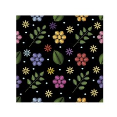 Embroidery-seamless-pattern-with-flowers Square Satin Scarf (30  X 30 ) by pakminggu