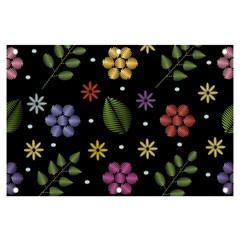 Embroidery-seamless-pattern-with-flowers Banner And Sign 6  X 4  by pakminggu