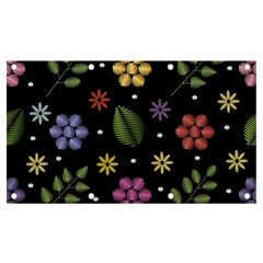 Embroidery-seamless-pattern-with-flowers Banner And Sign 7  X 4  by pakminggu