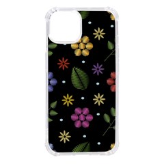 Embroidery-seamless-pattern-with-flowers Iphone 14 Tpu Uv Print Case