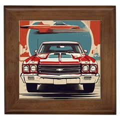 Car Vehicle Vintage Automobile Framed Tile by Ravend