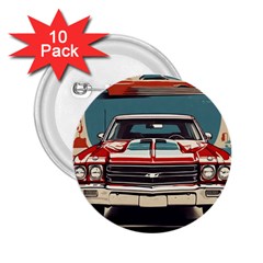 Car Vehicle Vintage Automobile 2 25  Buttons (10 Pack)  by Ravend