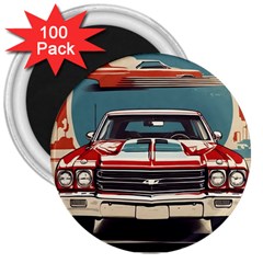 Car Vehicle Vintage Automobile 3  Magnets (100 Pack) by Ravend