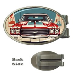 Car Vehicle Vintage Automobile Money Clips (oval)  by Ravend