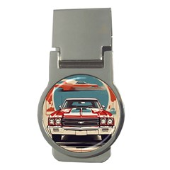 Car Vehicle Vintage Automobile Money Clips (round)  by Ravend