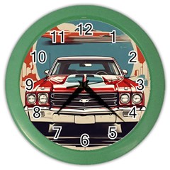 Car Vehicle Vintage Automobile Color Wall Clock by Ravend