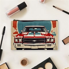 Car Vehicle Vintage Automobile Cosmetic Bag (medium) by Ravend