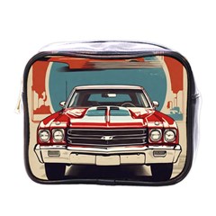 Car Vehicle Vintage Automobile Mini Toiletries Bag (one Side) by Ravend