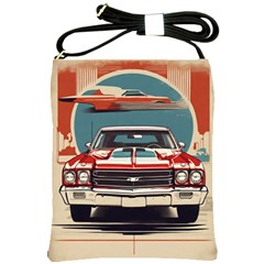 Car Vehicle Vintage Automobile Shoulder Sling Bag by Ravend