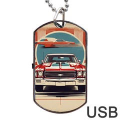 Car Vehicle Vintage Automobile Dog Tag Usb Flash (one Side) by Ravend