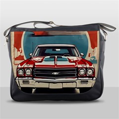 Car Vehicle Vintage Automobile Messenger Bag by Ravend