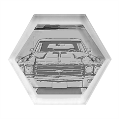 Car Vehicle Vintage Automobile Hexagon Wood Jewelry Box