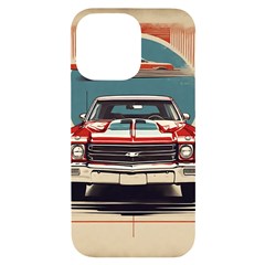 Car Vehicle Vintage Automobile Iphone 14 Pro Max Black Uv Print Case by Ravend