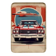 Car Vehicle Vintage Automobile Rectangular Glass Fridge Magnet (4 Pack)