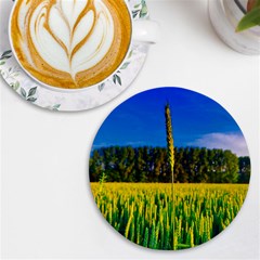 Different Grain Growth Field Uv Print Round Tile Coaster by Ravend