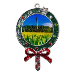 Different Grain Growth Field Metal X mas Lollipop With Crystal Ornament