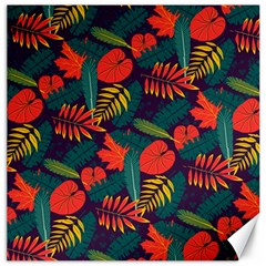 Leaves Pattern Seamless Canvas 16  X 16  by Ravend