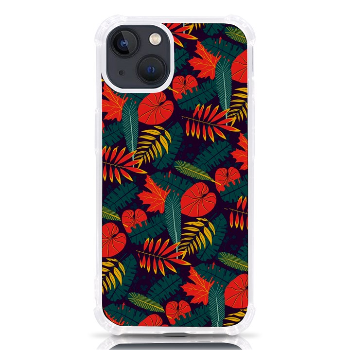 Leaves Pattern Seamless iPhone 13 TPU UV Print Case