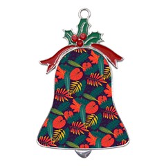 Leaves Pattern Seamless Metal Holly Leaf Bell Ornament