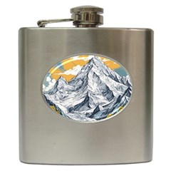 Nature Mountains Landscape Forest Hip Flask (6 Oz) by Ravend