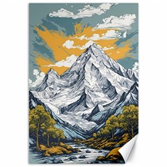 Nature Mountains Landscape Forest Canvas 12  X 18  by Ravend