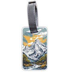 Nature Mountains Landscape Forest Luggage Tag (one Side) by Ravend