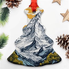 Nature Mountains Landscape Forest Christmas Tree Ornament (two Sides)