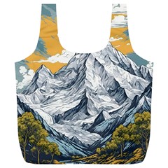 Nature Mountains Landscape Forest Full Print Recycle Bag (xl) by Ravend