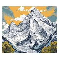 Nature Mountains Landscape Forest Premium Plush Fleece Blanket (small) by Ravend