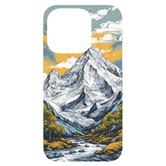 Nature Mountains Landscape Forest Iphone 14 Pro Black Uv Print Case by Ravend