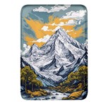 Nature Mountains Landscape Forest Rectangular Glass Fridge Magnet (4 pack) Front