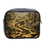 Landscape Mountains Forest Trees Nature Mini Toiletries Bag (Two Sides) Back