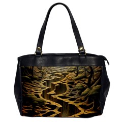 Landscape Mountains Forest Trees Nature Oversize Office Handbag by Ravend