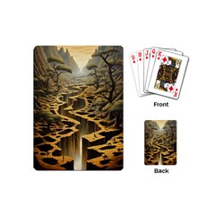 Landscape Mountains Forest Trees Nature Playing Cards Single Design (mini) by Ravend