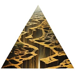 Landscape Mountains Forest Trees Nature Wooden Puzzle Triangle by Ravend