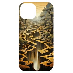 Landscape Mountains Forest Trees Nature Iphone 14 Black Uv Print Case by Ravend