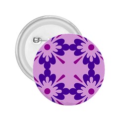 Pink And Purple Flowers Pattern 2 25  Buttons by shoopshirt