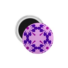 Pink And Purple Flowers Pattern 1 75  Magnets by shoopshirt